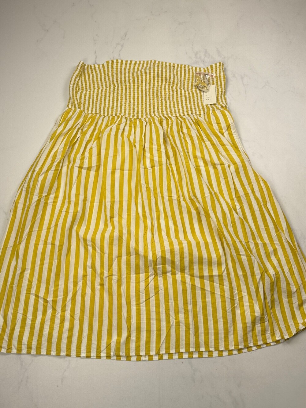 A New Day New Midi Skirt Yellow Modern Retro - Womens 4X